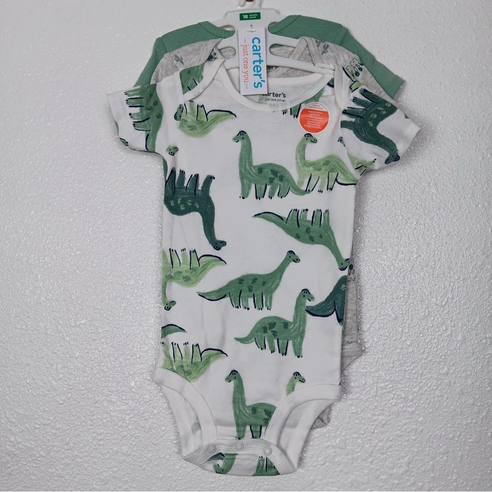 Kids Bundle 5 for $30 - Carter's Green and White Dinosaur Bodysuit